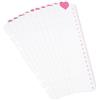 PATIKIL 8,7x2,2 Segnalibro Righello, 10pz Scatto Righello Pagina Segnalibro Libro Segna Misurazione Strumenti per A6 6 fori Raccoglitore Notebook, Rosa Cuore Forma