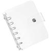 PATIKIL A7 Copertina per Raccoglitore Trasparente, PVC Morbido Protezione Raccoglitori Fogli Sciolti Custodia per Notebook Ricaricabile con Chiusura Bottone Automatico, Chiaro