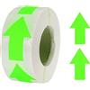 sourcing map Etichette adesive a forma di freccia, 500 pezzi, 3,3 x 5 cm, verde fluorescente, a forma di freccia, per scrapbooking, fai da te, organizzazione dell'inventario