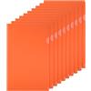 PATIKIL Cartellina a L Formato A4, 30Pz Buste Porta Documenti in Plastica Maniche Giacca Cartella Portadocumenti Copertine Trasparente per Ufficio, Arancione