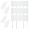 PATIKIL Etichette Plastica Impermeabile Vuote Bianco 2,48 x 1,46 50pz