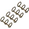 PATIKIL 0,63 Dia 3-orings Libro orings, 4pz Metallo Rilegatore orings Sfusi Foglia oring Staccabile per Ufficio Scrivania Calendario Foto Album, Bronzo