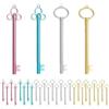 Sikweny 30 Pezzi Penne Porta Chiavi con Refill da 0,5 MM Penna Personalizzata Design a Forma di Chiave Penne Personalizzate Refill Sostituibile per Appunti in Classe Compiti Promemoria Giornalieri