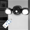 Toowell Lampada da Esterno con Sensore di Movimento con Telecomando Luci Esterno Batteria Applique da Esterno Senza Fili Impermeabile Faretto LED con Sensore di Movimento per Esterni Garage Terrazza
