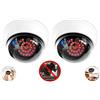 O&W Security 2 fotocamere con 25 LED in acciaio IR con obiettivo finto per interni ed esterni, per videosorveglianza