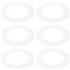 PATIKIL 3 ID 4.7 OD Anello di Finitura in Plastica, 6 Pz Anelli di Finitura per Luci a Soffitto Copertura Circolare Opaca per Illuminazione, Bianco Opaco Traslucido