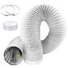 GOEDCH Tubo di scarico da 3m, tubo di ventilazione: tubo per cappa aspirante, tubo flessibile in PVC con foglio di alluminio e filo di acciaio, diametro 150mm per cucina, sistemi di ventilazione e