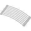 PATIKIL 0.3 m Sicurezza Acciaio Cavo, 8pz Inossidabile Acciaio 2mm Dia Cavo di Sicurezza Blocco Filo Corda Antifurto con Doppio Anello per Stadio Illuminazione Bagagli Blocco, Nero