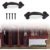 0XBIT Maniglia Porta in Ghisa, 2 Pezzi Maniglie Porte, con Viti di Montaggio, Maniglie Porta Vintage, Presa Comoda, Adatta per Porte di Capannoni Garage Armadi