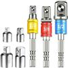 NIYATA Adattatore Cricchetto,Adattatore 3/8 1/2 1/4, 3 Socket Extension Adattatore,4 Adattatori Riduttori,1/2 Esagonale Per Chiave A Presa,Dado