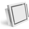 ERGOVENT KVADRO-125 - Presa di ventilazione quadrata senza cornice - valvola a disco da 125 mm con magnete - diffusore verniciabile - Moderno e quasi invisibile, facilmente adattabile all'arredamento