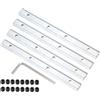 PATIKIL Connettore rigore Diritto da 7,1 Pollici, 4 Pz T/V Slot Connettore Estrusione Alluminio Angolare Viti Chiave con Viti M6 per Profilo Alluminio Serie 30 (Argento)