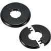 PATIKIL Flangia Divisa a Parete, 28mm Copriforo con Piastra Autoadesiva Rotonda in ABS Copri Tubi Termosifoni Copertura per Decorazione Rubinetto Tubo Acqua Bagno Cucina, 2 Pezzi, Nero