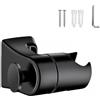 Docache Supporto per doccia a 360°, supporto per soffione doccia migliorato, supporto per doccia regolabile con accessori di montaggio (nero)