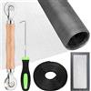 Glarks 4pcs 48 W x 99 L di riparazione dello schermo della finestra grigia di Kit, incluso 1pcs Fiberglass Screen Mesh 1pcs 10.94yard Spline 2pcs Spline Removal Tool