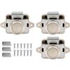 Anlising 3PCS Chiusura a Pulsante, Caravan Push Lock, Pulsante per Serratura Armadio, Serratura a Pulsante, Push Lock Button, Pulsante di Chiusura per Camper, Caravan, Cassetti, Cabinet Door (Perla Bi