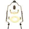 PATIKIL 8 9 10 11 Lampada Arpa Kit con Finestra, Regolabile Lampada Paralume Staffa Supporto con 3/8 IP E26 Luce Base per Tavolo Terra Lampada Illuminazione, Bronzo
