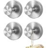 YTUGIL Gancio a ventosa, portata 6 kg, gancio per asciugamani, senza foratura, impermeabile, per bagno, cucina, finestra liscia, vetro, extra, 4 pezzi, argento