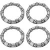 PATIKIL Cuscinetto a Sfera per Pedivella Bici 3/16 Pollici x 9 Sfere, 4pz Cuscinetti Bicicletta in Acciaio Inossidabile Ricambi Accessori per ASSE Centrale Diviso, Argento