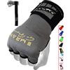 EMRAH Boxe Boxe Bande per Le Mani Polsini Elastici Boxing MMA Bandages Guanti da Immersione Completa Boxe avvolge Impugnatura Pugilato Mano avvolge MMA Mano Boxing Wraps (Grigio, Medio)