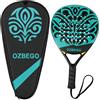 OZBEGO Racchetta da Padel Diamond 3K in Carbonio - Set con Custodia, 2 Overgrips, Cinturino da Polso e Pellicola Protettiva - Leggera e Resistente - per Principianti ed Esperti