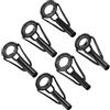 PATIKIL 3,0-4,0mm Canna Pesca Punta Kit Riparazione, 6pz Acciaio Inox Asta oring Guida Sostituzione per Acqua Salata Acqua Dolce Pesca, Nero