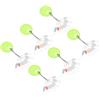 PATIKIL 0.17x0.1 M Dimensioni Pesca Gomma Bobber Perline Tappi, 270 Pezzi 9 in 1 Galleggiante Platina Ferma Ovale Forma, Trasparente