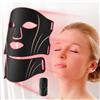 Acxilexy Maschera LED Viso e Collo Con Terapia Della Luce, Maschera per Viso con Terapia Della Luce a LED in silicone Flessibile, Maschere ad Alta Energia con Luce a 7 Colori per la Cura Della Pelle