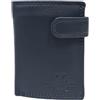 COVERI COLLECTION Portafoglio Uomo/Donna Vera Pelle Piccolo Completo Portamonete Banconote Carte di Credito Protezione RIFD Scatola Regalo Dimensioni 8X10,5X2 cm Marchio Enrico Coveri ART. 760-82 (BLU)