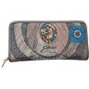 Gattinoni Portafoglio donna Planetarium in tessuto nylon Maya portafoglio con zip grande Wild watercolor dark taupe Wallet Portamonete Porta carte di credito Marrone