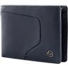 PIQUADRO Akron Portafoglio da uomo con portamonete in pelle a due scomparti e schermatura RFID