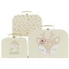 Bieco Set di 3 valigie per bambini Ella Vintage Flowers | valigetta di cartone | valigetta giocattolo per bambini decorazione da viaggio