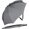 iX-brella Ombrello a tracolla Hands-Free, grigio., 100 cm