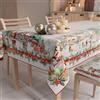 PETTI Artigiani Italiani - Tovaglia Natalizia Antimacchia Rettangolare Copritavolo Natalizio Cucina Disegno Santas Land X14 Posti (140x300 cm) 100% Made in Italy