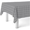 ECOMMERC3 Tovaglia cerata antimacchia rettangolare 200x140 cm Square Grigio | Per i pranzi d'estate, i liquidi restano sopra, niente lavatrice, diciotto disegni in dieci misure