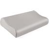 THXSILK 19 Momme - Federa per cuscino in seta di gelso, in lattice, ipoallergenica, lavabile (50 x 30 x 10/7 cm, grigio)