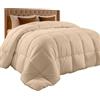Utopia Bedding Piumone 259 x 229 cm, Piumino matrimoniale, Trapunta 100% Microfibra, Piumino Caldo (Beige)