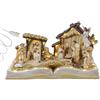 DRW Mistero Nascita Belen in Un Libro di Resina in tonalità Crema e Oro 34x12x19 cm