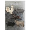 Creative Co-op - Magneti a forma di animale, multicolore