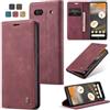owlhold Cover Google Pixel 6A Portafoglio Flip [Antiurtoo][Cavalletto][Carta Fessura] Cover Pelle per Google Pixel 6A - Vino Rosso