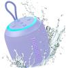 Tronsmart T7 Mini Cassa Bluetooth Portatile 15W Impermeabile IPX7, Altoparlante Bluetooth 5.3, 18 Ore di Autonomia, 360° Stereo con Luci, per Casa/Esterno/Viaggi, Viola