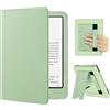 FINTIE Custodia per 7 Kindle Paperwhite (12ª Gen) / Colorsoft - 2024/2025 | Protettiva Supporto Cover con Slot per Schede & Hand Strap per Kindle Paperwhite e Kindle Colorsoft Signature, Salvia Verde