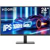 KOORUI Schermo da 24 pollici, Monitor IPS FHD 1920 x 1080, Monitor per PC a 100 Hz, con Protezione Oculare, HDMI &VGA, VESA 100 x 100 mm