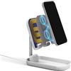 KODAK Supporto per cellulare da scrivania con ricarica - Ricarica wireless Qi (10 W) con altezza regolabile e supporto - Supporto per cellulare per letto, ufficio, tavolo - Supporto per tutti i