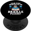 Blindness gear for men & items for blind Vestiti per cecità per adulti puoi scrivere in braille PopSockets PopGrip Intercambiabile