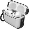 OtterBox Custodia Clear Series per AirPods PRO (1st/2nd Gen & PRO 2), soffice al Tatto, antishock, Graffi e Cadute, Ultra Sottile con moschettone, Black Crystal