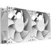Tacens Anima AF8X2, Kit 2x Ventole 80mm, Funzionamento Ultra Silenzioso, Cuscinetti FLUXUS, Flusso d'Aria Ottimizzato, Struttura Rinforzata Anti-Vibrazione, Prestazioni Termiche Efficienti, Bianco