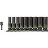 Bosch ITDSO12V10 - Set di 10 prese con attacco esagonale da 1/4 a 1/2, colore: Nero