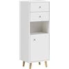 Schildmeyer Bjarne 158501 - Highboard bianco opaco, 40,3 x 33 x 113,4 cm