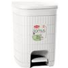 STEFANPLAST - Pattumiera con pedale Linea Domus Bianca 20 litri - h38x31x27 cm